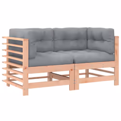 Divani Angolari con Cuscini 2 pz in Legno Massello di Douglascod mxl 97151