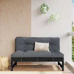 Vidaxl - Divano Centrale 120x80 cm in Legno Massello di Pino Nero
