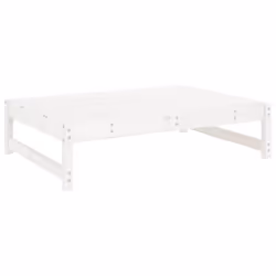 Poggiapiedi da Giardino 120x80 cm Legno Massello di Pino Biancocod mxl 121329 - Vista aggiuntiva 3