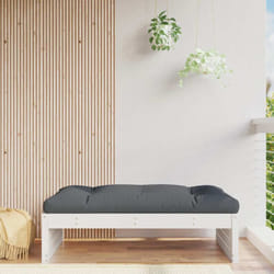 Poggiapiedi da Giardino 120x80 cm Legno Massello di Pino Bianco - Vidaxl