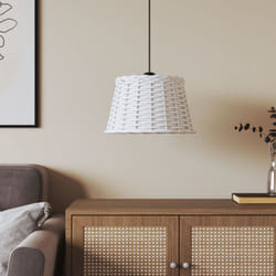Paralume da Soffitto Bianco Ø38x23 cm in Vimini vidaXL 95248