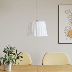 Paralume da Soffitto Bianco Ø40x26 cm in Vimini Vidaxl 19236