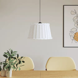 Paralume da Soffitto Bianco Ø45x28 cm in Vimini Vidaxl 70162