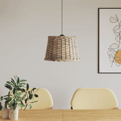 Paralume da Soffitto Marrone Ø40x26 cm in Vimini Vidaxl 21316