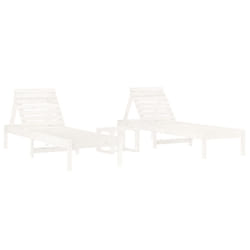 VidaXL 3157680 sedia da esterno Salone Legno di pino Bianco
