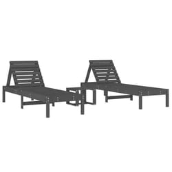 VidaXL 3157681 sedia da esterno Salone Legno di pino Grigio