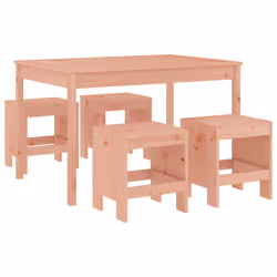 vidaXL Set da Pranzo per Giardino 5 pz in Legno Massello di Douglas - Vista aggiuntiva 2