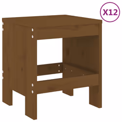 Set da Pranzo da Giardino 13 pz Miele in Legno Massello di Pinocod mxl 107578 - Vista aggiuntiva 3