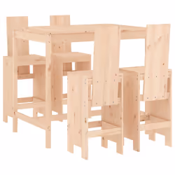 Set Bar da Giardino 5 pz in Legno Massello di Pinocod mxl 131565 - Vista aggiuntiva 2