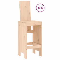 Set Bar da Giardino 5 pz in Legno Massello di Pinocod mxl 131565 - Vista aggiuntiva 3