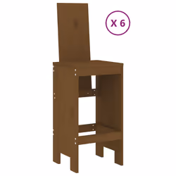 Set Bar da Giardino 7 pz Miele in Legno Massello di Pinocod mxl 83705 - Vista aggiuntiva 3