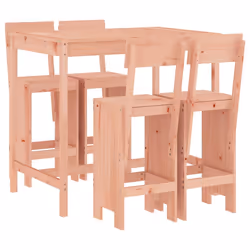 Set da Bar da Giardino 5 pz in Legno Massello di Douglascod mxl 131621 - Vista aggiuntiva 2