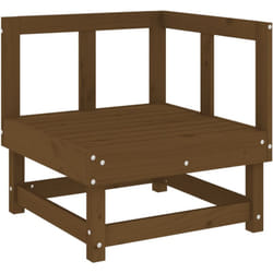 Divano Angolare da Giardino Marrone Ambra Legno Massello Pino Vidaxl