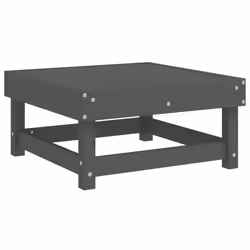 Poggiapiedi da Giardino Grigio in Legno Massello di Pinocod mxl 84831 - Vista aggiuntiva 2