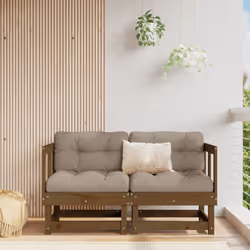 Questi divani angolari da giardino in legno, dotati di un design a doghe, saranno un ottimo complemento al vostro giardino, p ...