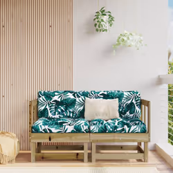 Questi divani angolari da giardino in legno, dotati di un design a doghe, saranno un ottimo complemento al vostro giardino, p ...
