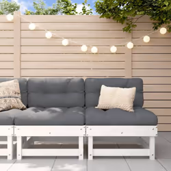 Questi divani centrali da giardino in legno, dotati di un design a doghe, saranno un ottimo complemento al vostro giardino, p ...