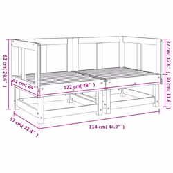 VidaXL 825403 panca da esterno Legno - Vista aggiuntiva 8