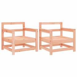 vidaXL Sedie da Giardino 2 pz in Legno Massello di Douglas - Vista aggiuntiva 2