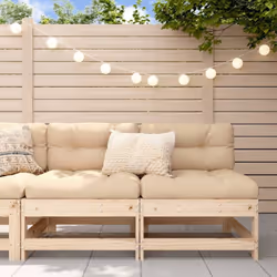 Questi divani centrali da giardino in legno, che si distinguono per il design a doghe, saranno un ottimo complemento al vostr ...