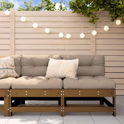 Questi divani centrali da giardino in legno, che si distinguono per il design a doghe, saranno un ottimo complemento al vostr ...