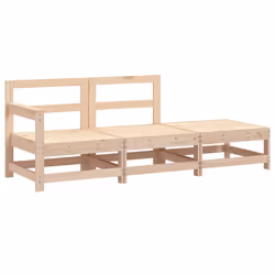 Set Salotto da Giardino 3 pz in Legno Massello di Pinocod mxl 84666 - Vista aggiuntiva 2