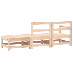 Set Salotto da Giardino 3 pz in Legno Massello di Pinocod mxl 84666 - Vista aggiuntiva 3
