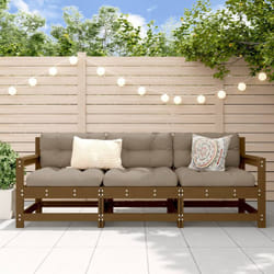 Set Salotto da Giardino 3 pz Miele in Legno Massello di Pino vidaXL84872