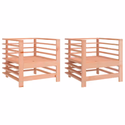 Sedie da Giardino 2 pz in Legno Massello di Douglascod mxl 84844 - Vista aggiuntiva 2