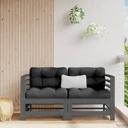 Vidaxl - Divani Angolari da Giardino 2 pz Grigi Legno Massello di Pino