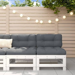 Vidaxl - Divani Centrali da Giardino 2 pz Bianchi Legno Massello di Pino