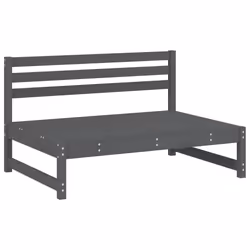 Divano Centrale Giardino Grigio 120x80cm Legno Massello Pinocod mxl 133190 - Vista aggiuntiva 2