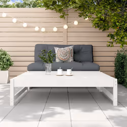 Poggiapiedi da Giardino 120x80 cm Legno Massello di Pino Biancocod mxl 132778 - Vista aggiuntiva 3