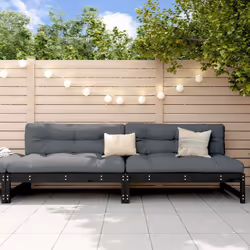 Questi divani centrali da giardino in legno, dotati di un design a doghe, saranno un ottimo complemento al vostro giardino, p ...