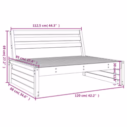 VidaXL 825744 panca da esterno Legno - Vista aggiuntiva 7