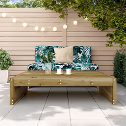 Poggiapiedi da Giardino 120x80 cm in Legno Impregnato di Pinocod mxl 108822 - Vista aggiuntiva 3