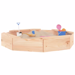 Sabbiera con Sedute Ottagonale in Legno Massello di Pinocod mxl 132737 - Vista aggiuntiva 3