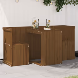 Questo set da balcone in legno ha un aspetto semplice ed elegante e rappresenta un'aggiunta straordinaria al vostro giardino  ...