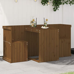 Set da Balcone a 2 Posti Miele in Legno Massello di Pino Vidaxl 33982