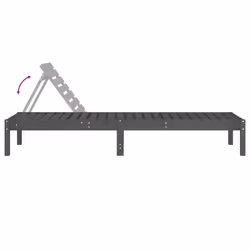 VidaXL 825069 sedia da esterno Terrazzo Legno di pino Grigio - Vista aggiuntiva 6