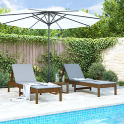 Lettini Prendisole 2pz Miele 199,5x60x74 cm Legno Massello Pino Vidaxl 40183