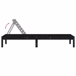 VidaXL 825074 sedia da esterno Salone Legno di pino Nero - Vista aggiuntiva 7