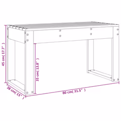 VidaXL 825088 panca da esterno Legno - Vista aggiuntiva 8