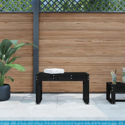 Vidaxl - Panchina da Giardino, Panca da Giardino Nera 80x38x45 cm in Legno Massello di Pino