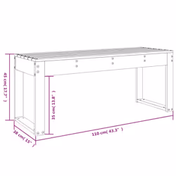 VidaXL 825098 panca da esterno Legno - Vista aggiuntiva 8