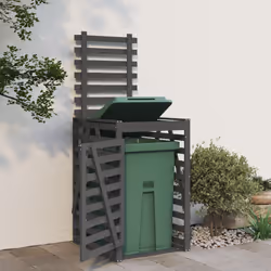 Copribidone Grigio 84x90x128,5 cm in Legno Massello di Pinocod mxl 106203 - Vista aggiuntiva 3