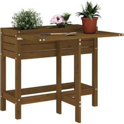 Vidaxl - Fioriera da Giardino Piano Pieghevole Miele Legno Massello Pino 80394