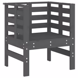 VidaXL 825130 sedia da esterno Terrazzo Legno di pino Grigio - Vista aggiuntiva 4