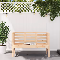 Panca da Giardino 111,5x53x71 cm in Legno Massello di Pinocod mxl 110134 - Vista aggiuntiva 3