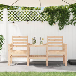 Panca da Giardino con Tavolino 2 Posti Legno Massello di Pinocod mxl 108784